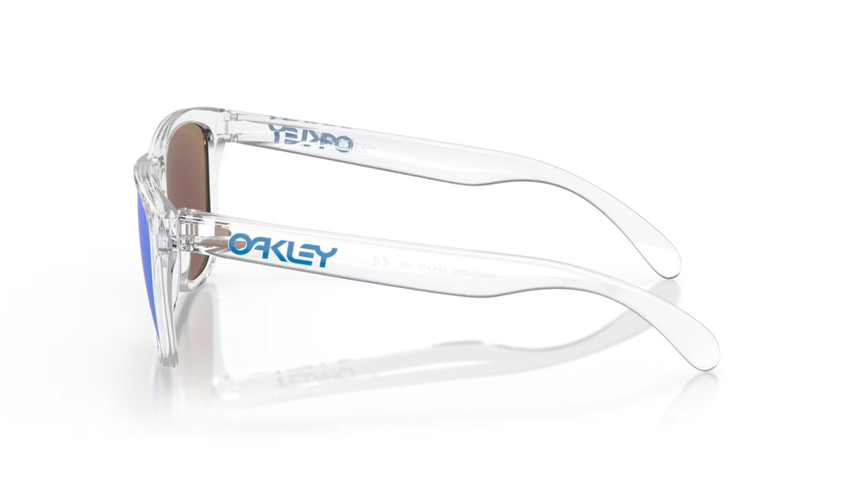 Oakley Frogskins Crystal Clear Prizm Sapphire zijaanzicht