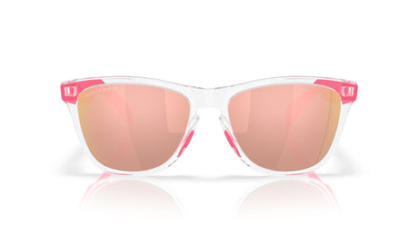 Oakley-Frogskins-Neon-Pop-Collection-Clear-Prizm-Rose-Gold-Voorzijde