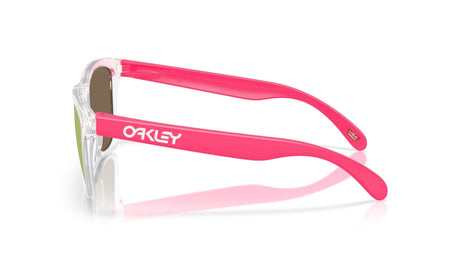 Oakley-Frogskins-Neon-Pop-Collection-Clear-Prizm-Rose-Gold-Zijaanzicht