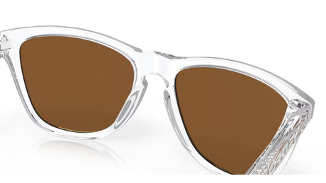 Oakley Frogskins Polished Clear Prizm Violet Iridium achterzijde nabij