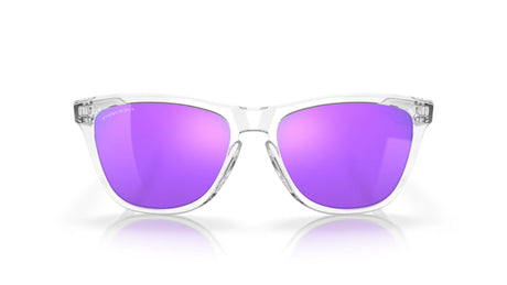 Oakley Frogskins Polished Clear Prizm Violet Iridium voorzijde