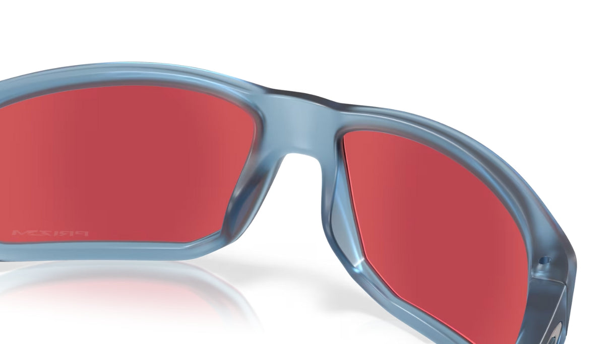 Oakley Gibston Matte Transparant Stonewash/ Prizm Snow Sapphire Achterkant