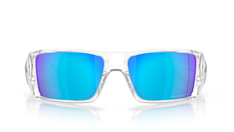 Oakley Heliostat Polished Clear/ Prizm Sapphire Polarized Voorkant