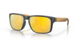 Oakley-Holbrook-Matte-Carbon-Prizm-24K-Polarized-schuin
