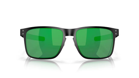 Oakley Holbrook Metal Matte Black / Jade Iridium voorzijde