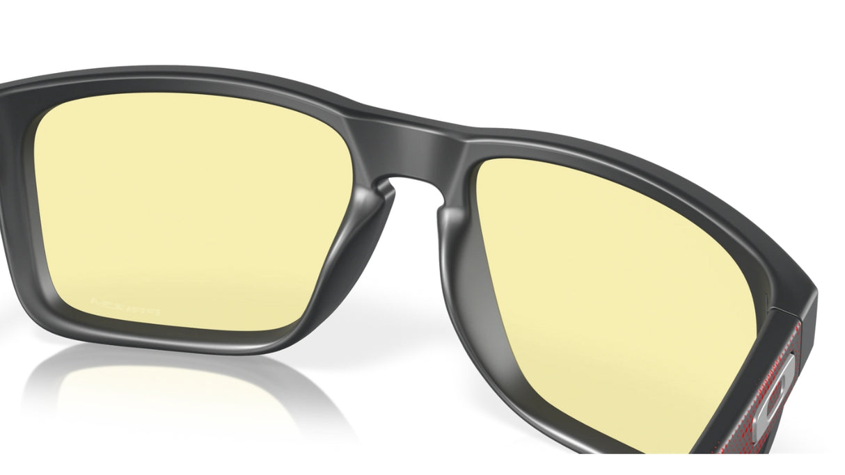 Oakley Holbrook XL Matte Carbon Prizm Gaming achterzijde schuin