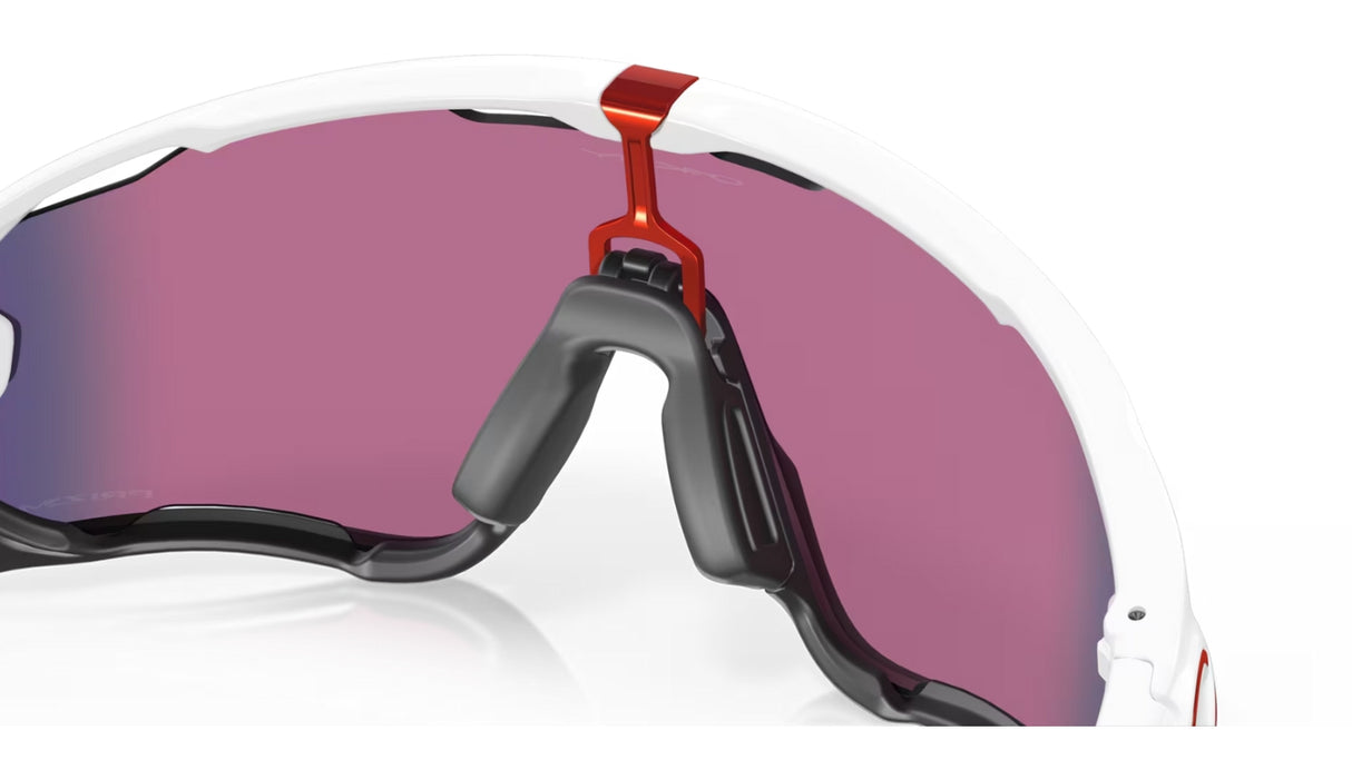 Oakley Jawbreaker Polished White Prizm Road achterzijde