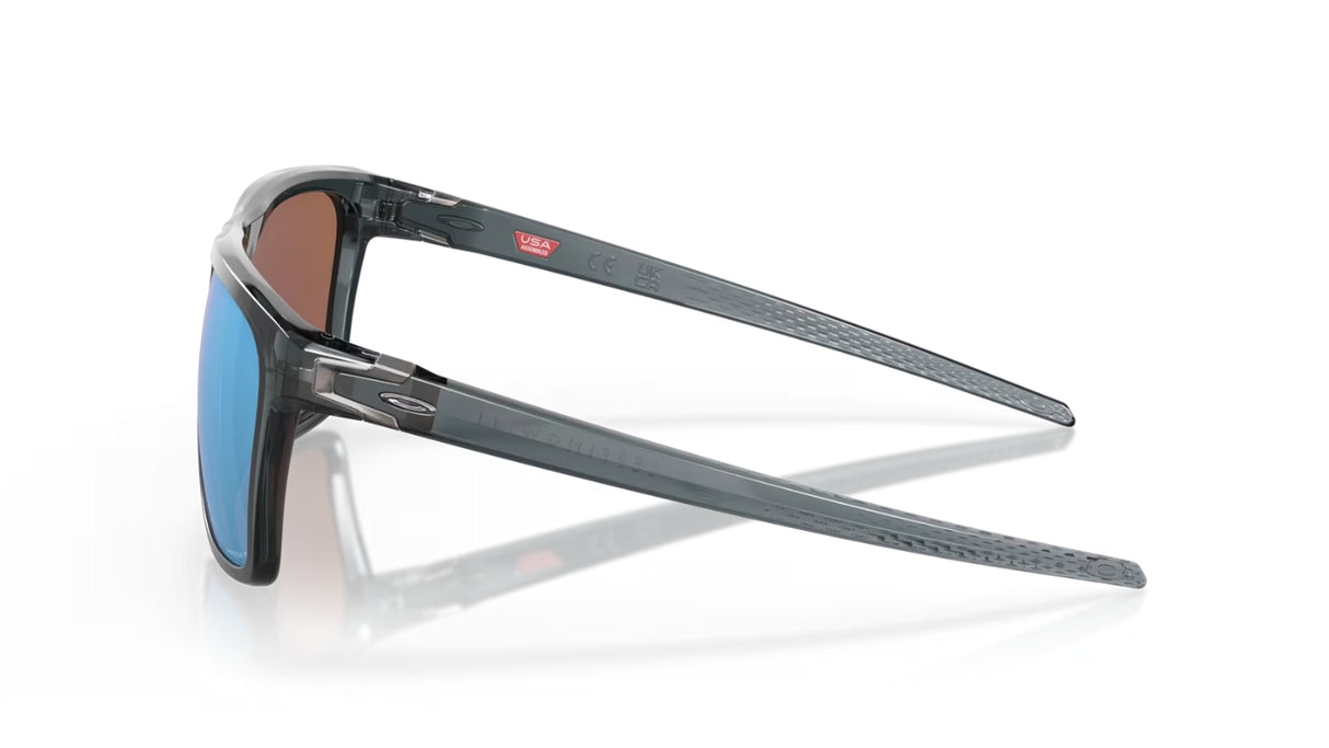 Oakley Leffingwell Crystal Black Prizm Deep Blue Water Polarized zijaanzicht