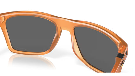 Oakley Leffingwell Matte Transparent Ginger Prizm Black Polarized achterzijde nabij