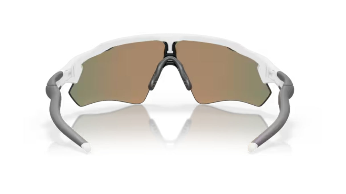 Oakley Radar EV Path Team Colors Polished White/ Prizm Ruby achterkant