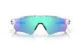 Oakley Radar EV Path Team Colors Polished White/ Prizm Sapphire Iridium vooraanzijde