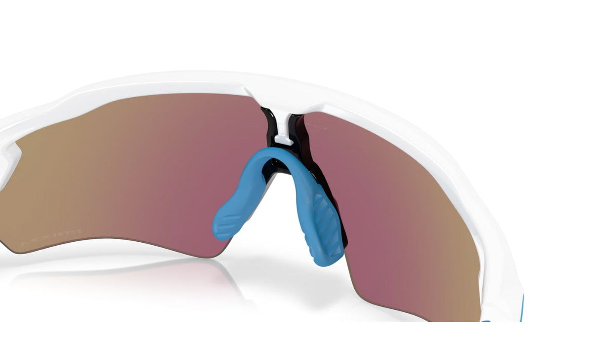 Oakley Radar EV S Path Polished White Prizm Sapphire achterzijde