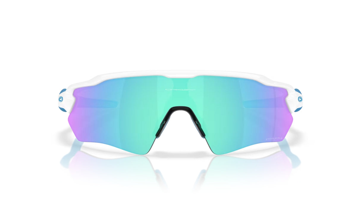 Oakley Radar EV S Path Polished White Prizm Sapphire voorzijde