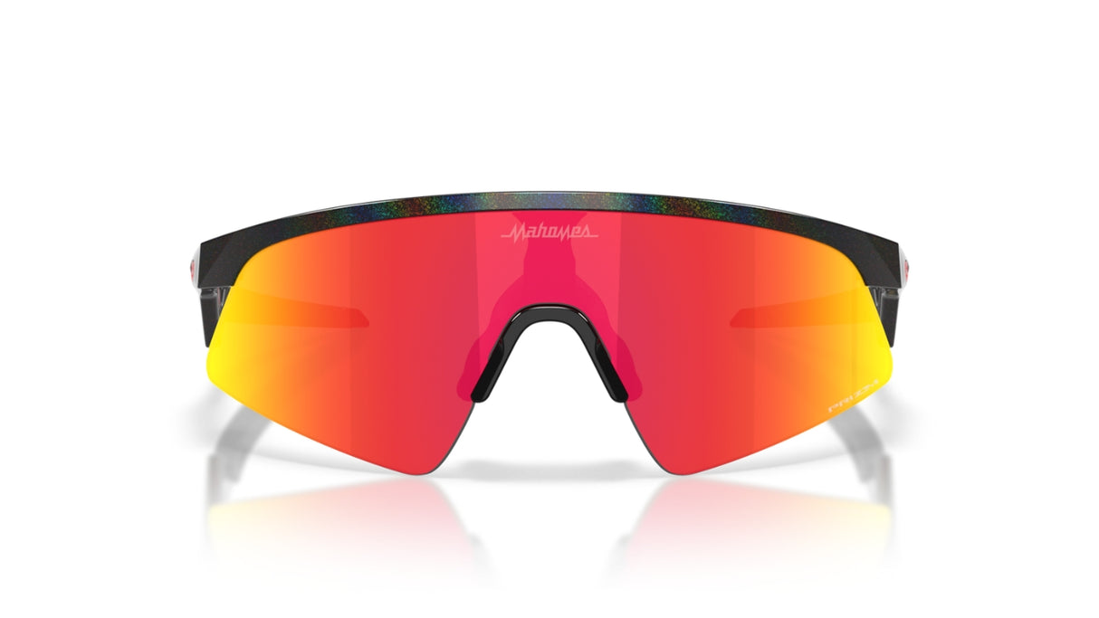 Oakley Resistor Sweep Patrick Mahomes II Dark Galaxy Prizm Ruby Voorzijde