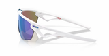 Oakley-Sphaera-Matte-White-Prizm-Sapphire-Polarized-zijkant