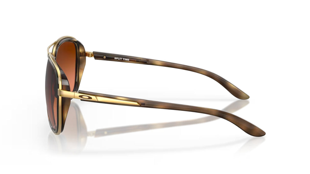 Oakley Split Time Brown Tortoise Gold Prizm Brown Gradient Glazen zijaanzicht