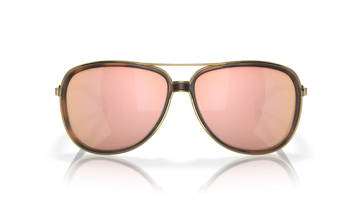 Oakley Split Time Brown Tortoise Gold Prizm Rose Gold Polarized voorzijde