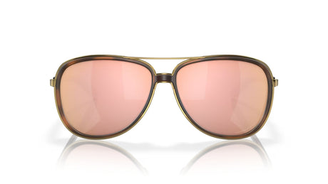 Oakley Split Time Brown Tortoise Gold Prizm Rose Gold Polarized voorzijde