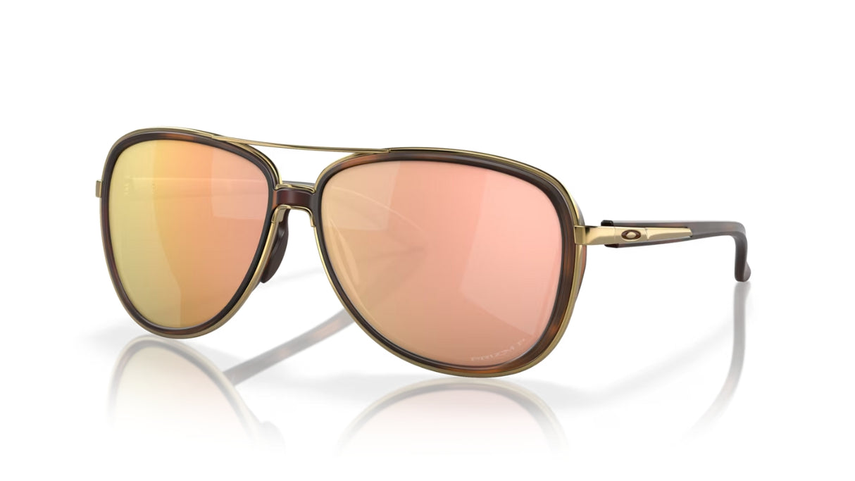 Oakley Split Time Brown Tortoise Gold Prizm Rose Gold Polarized