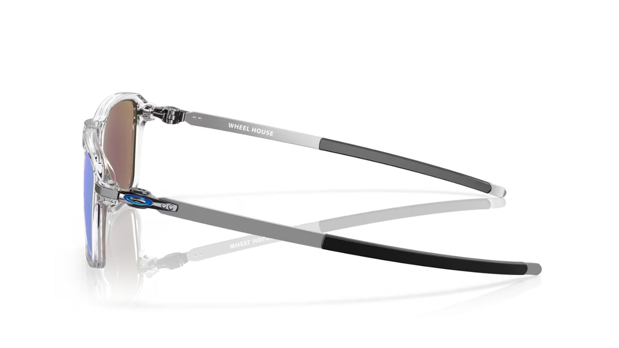 Oakley Wheel House Polished Clear Prizm Sapphire zijaanzicht