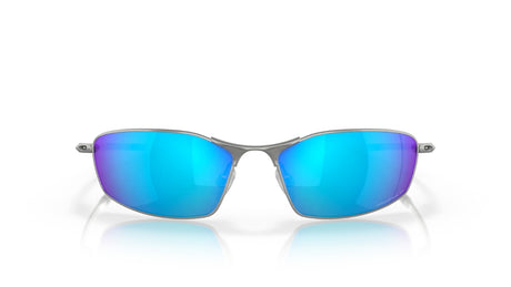 Oakley Whisker Satin Chrome Prizm Sapphire Polarized voorzijde