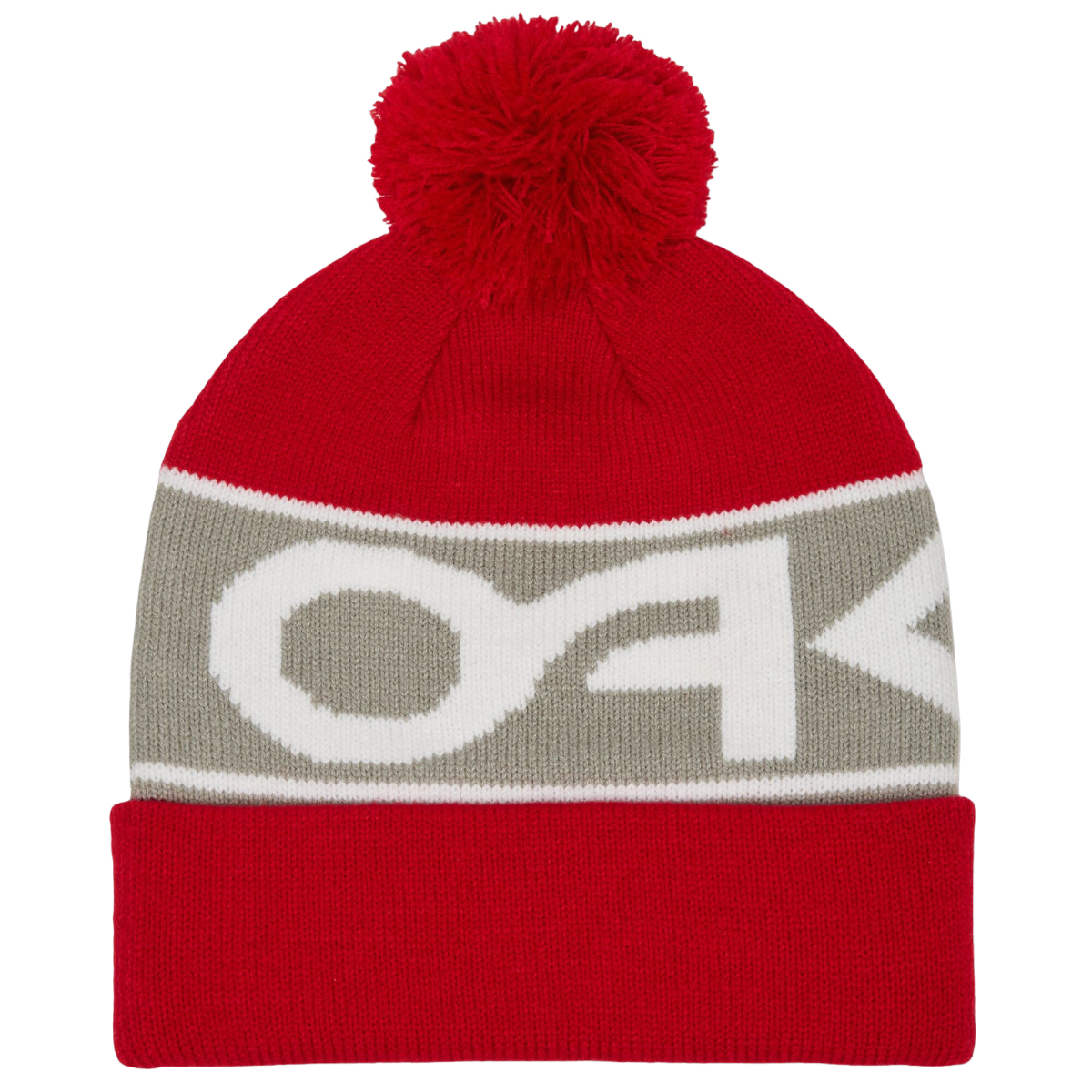 Oakley Factory Cuff Beanie/ Red Line, Stone Grey