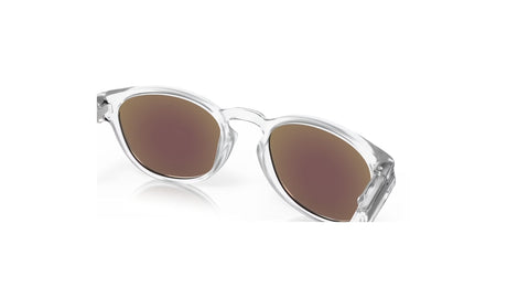 Oakley Latch Matte Clear/ Prizm Sapphire Polarized Achterkant