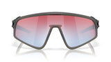 Oakley Latch Panel Matte Grey Smoke/ Prizm Snow Sapphire Voorkant