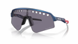 Oakley Sutro Lite Sweep sportbril in Troy Lee Designs Blue Colorshift met Prizm Grey Vented lens