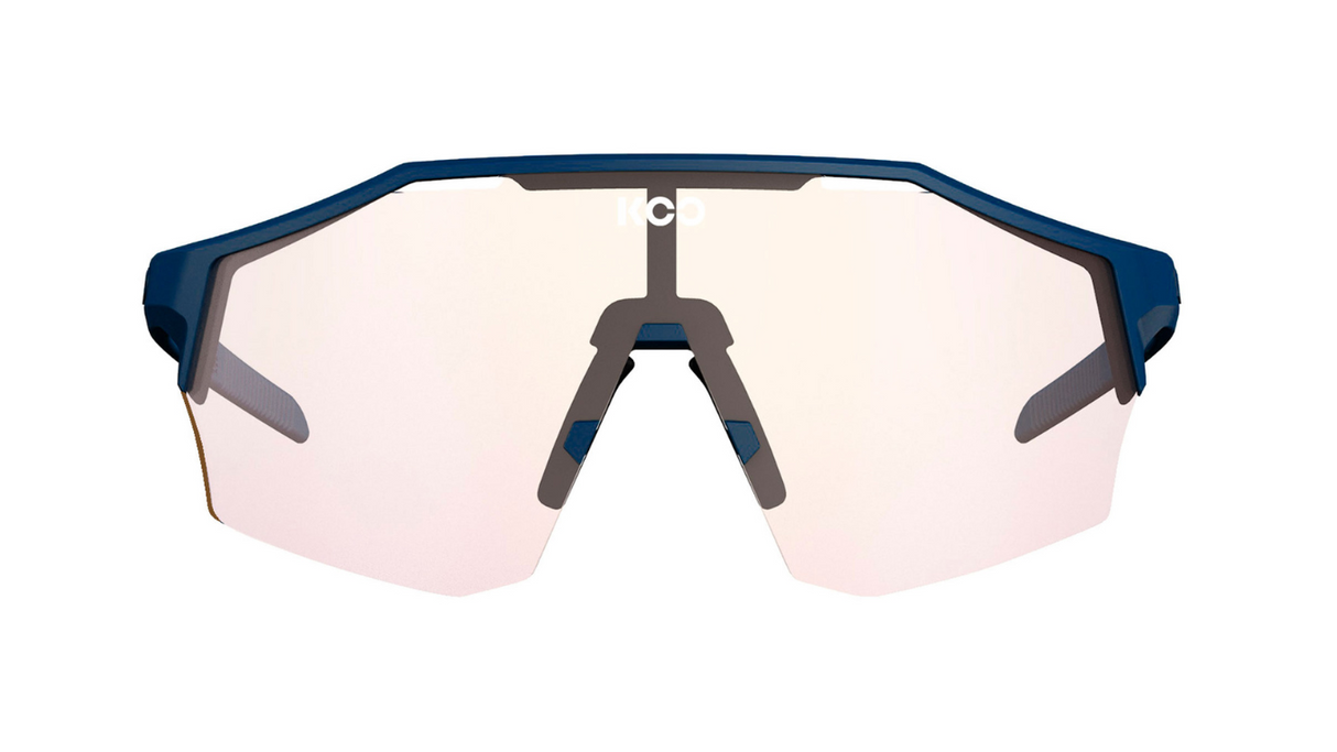 KOO Alibi Large Dark Blue Matte/ Red Photochromic Mirror