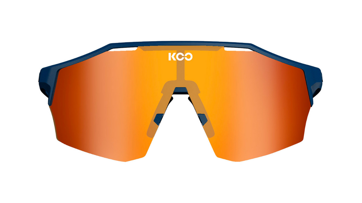 KOO Alibi Large Dark Blue Matte/ Red Photochromic Mirror