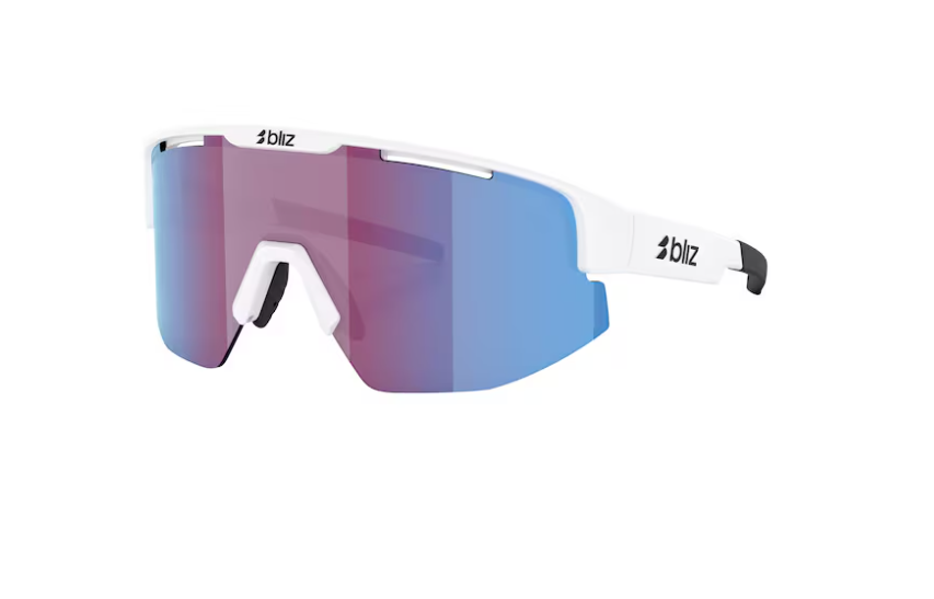 Bliz Matrix Sportbril Matte White/ Rose-Violet & Blue Mirror