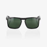 100% Renshaw Gloss Black/ Grey Green Lens